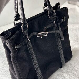 Authentic Tumi Cashmere Tote Bag - Greyish Black
